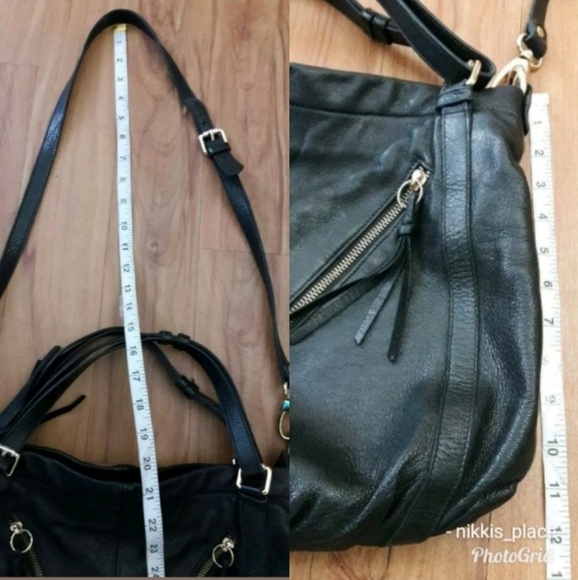 Pietro Alessandro NY Black Leather Satchel Bag - Picture 7 of 8